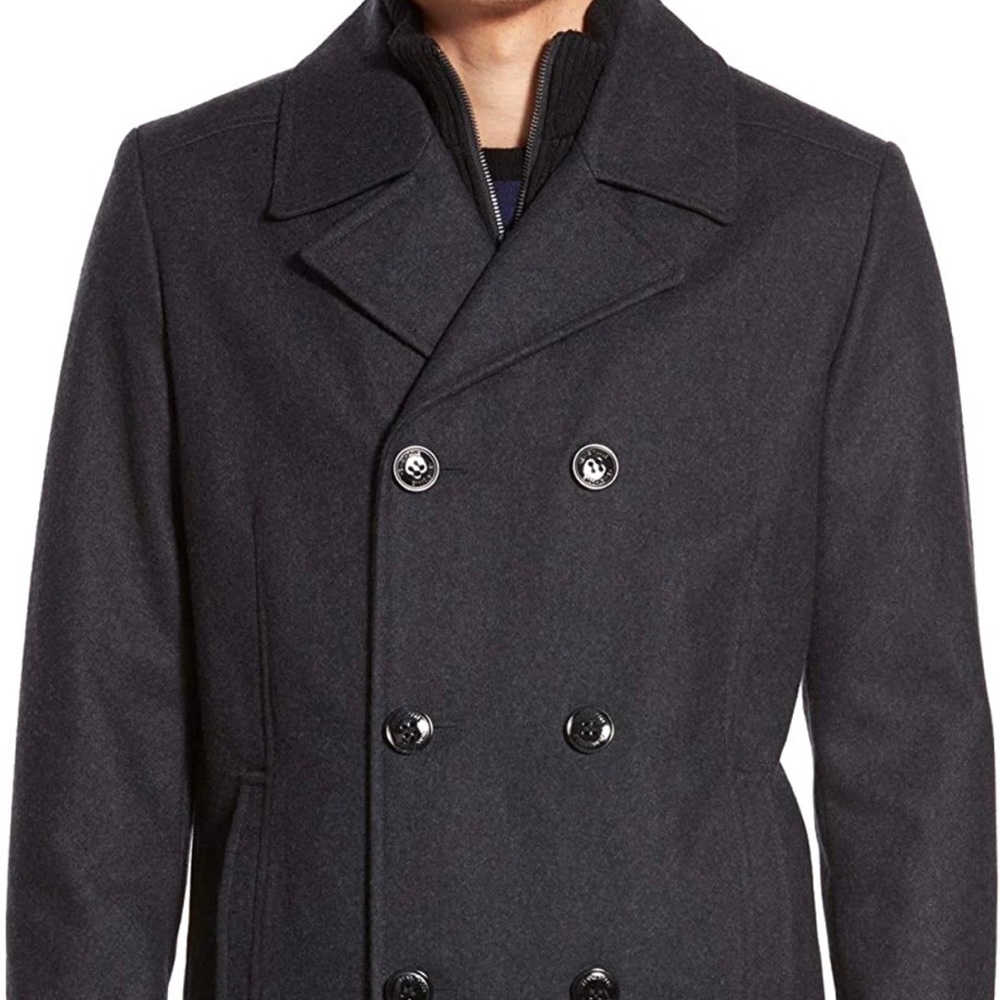 Kenneth Cole Reaction Mens Wool Peacoat